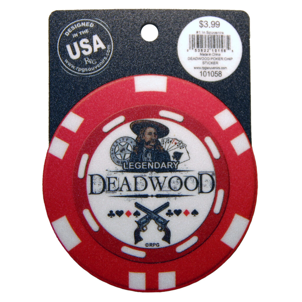 DEADWOOD POKER CHIP STICKER