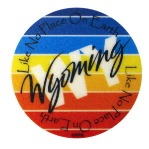 WYOMING MINI RAINBOW CIRCLE STICKER
