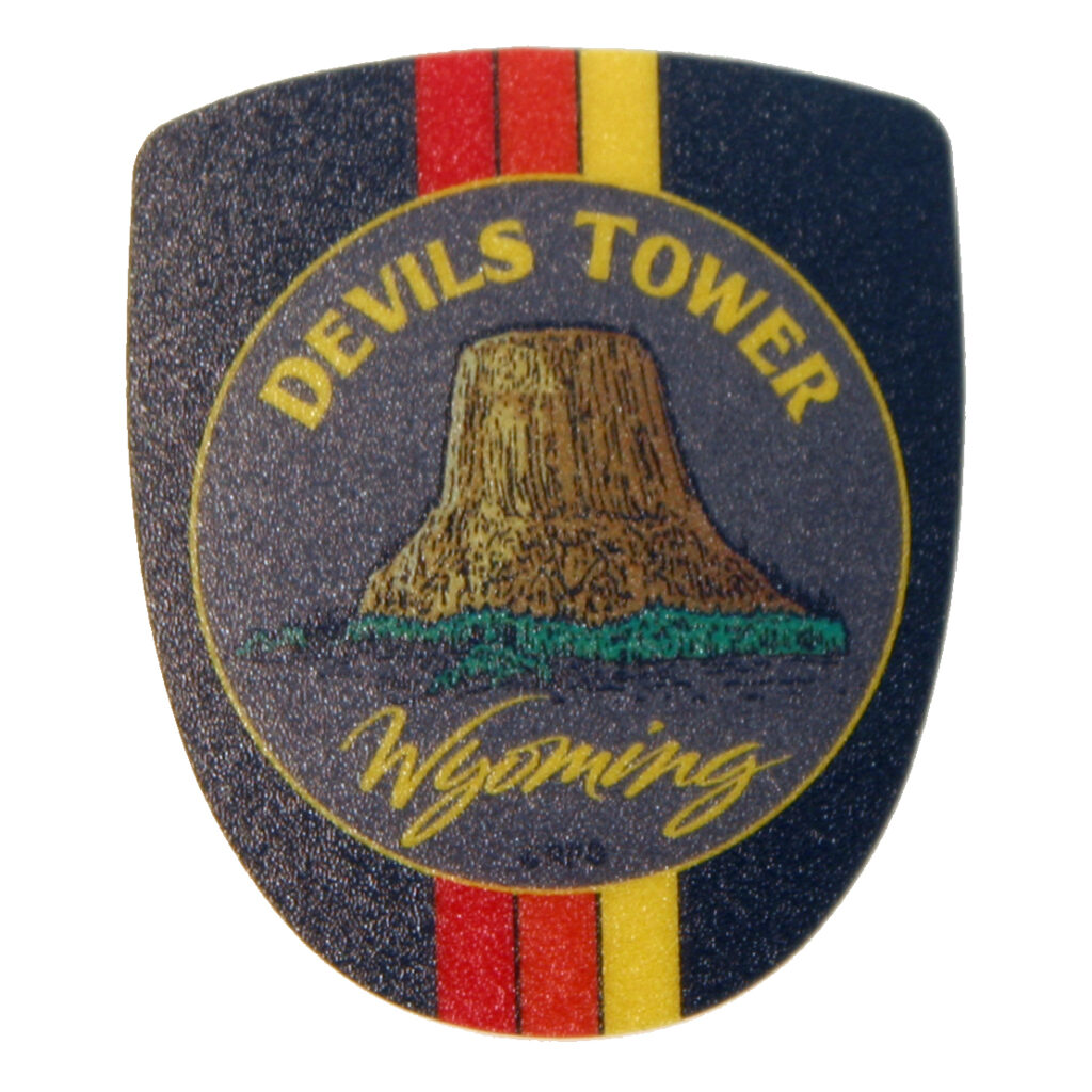 DEVILS TOWER MINI BADGE STICKER