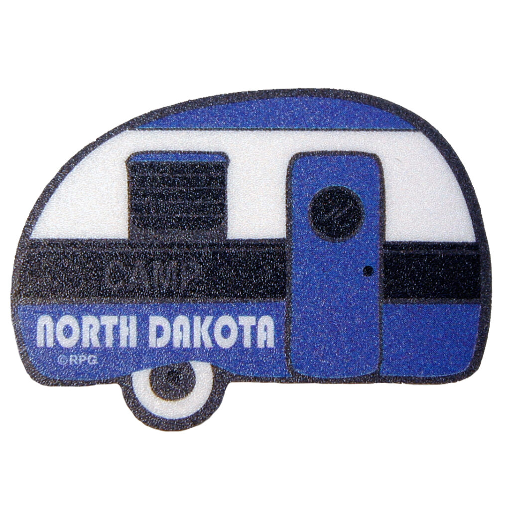 NORTH DAKOTA MINI CAMPER STICKER