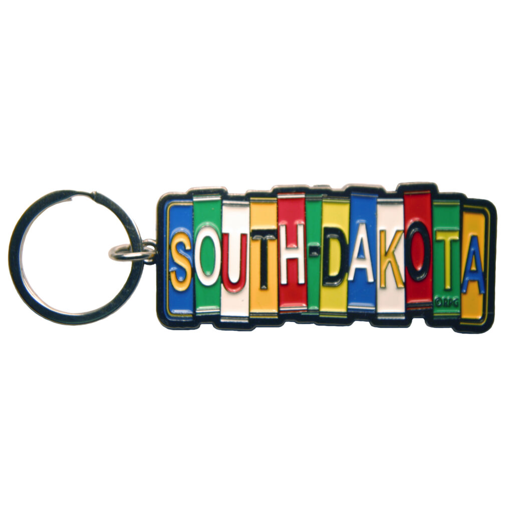 SOUTH DAKOTA LICENSE PLATE KEYCHAIN