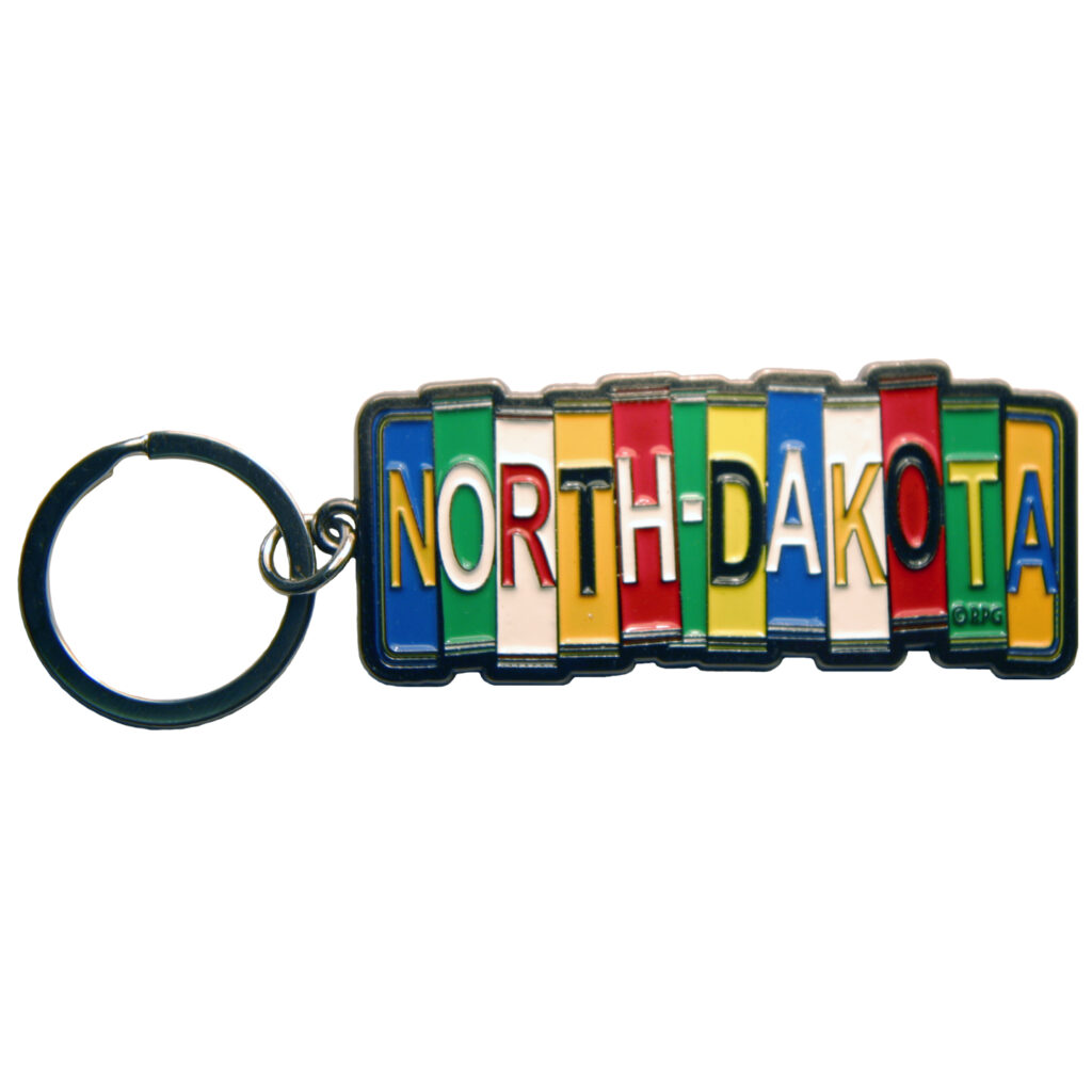 NORTH DAKOTA LICENSE PLATE KEYCHAIN