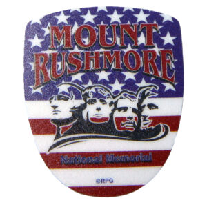 MOUNT RUSHMORE MINI FLAG STICKER