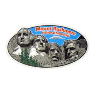 MOUNT RUSHMORE MINI OVAL STICKER