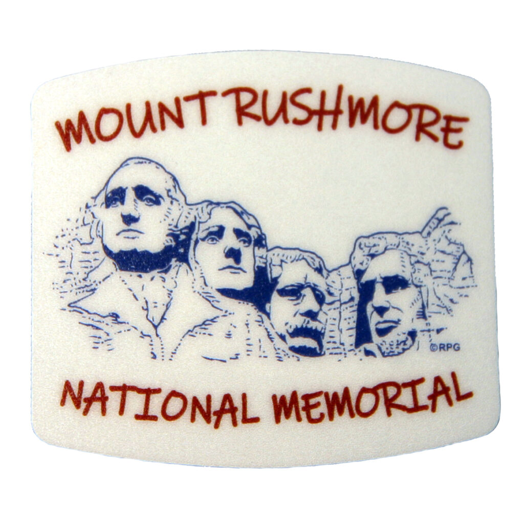 MOUNT RUSHMORE MINI BLUE FACES STICKER