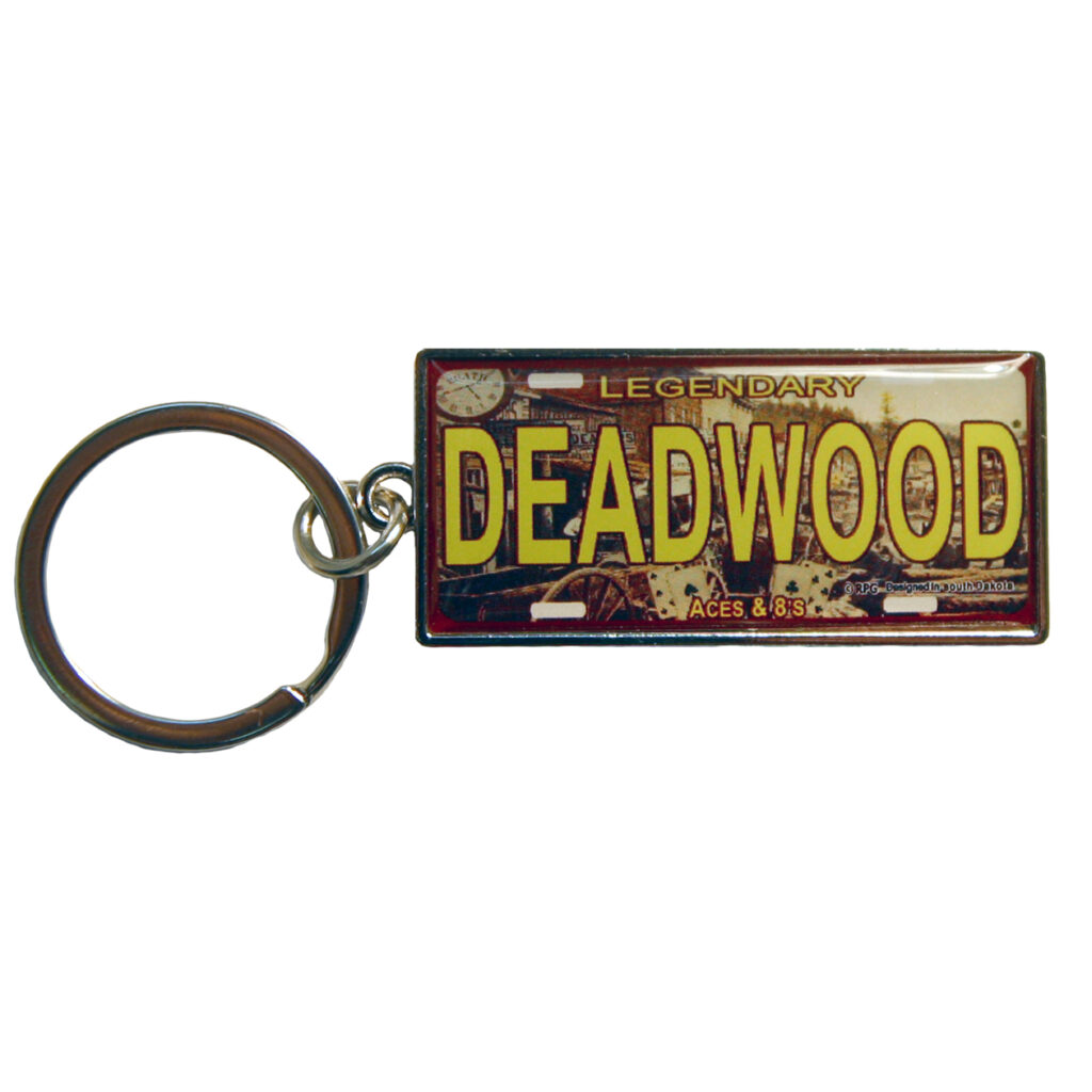 DEADWOOD STATE LICENSE PLATE KEYCHAIN