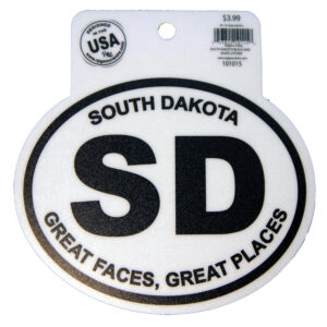 SOUTH DAKOTA BLACK AND WHITE STICKER