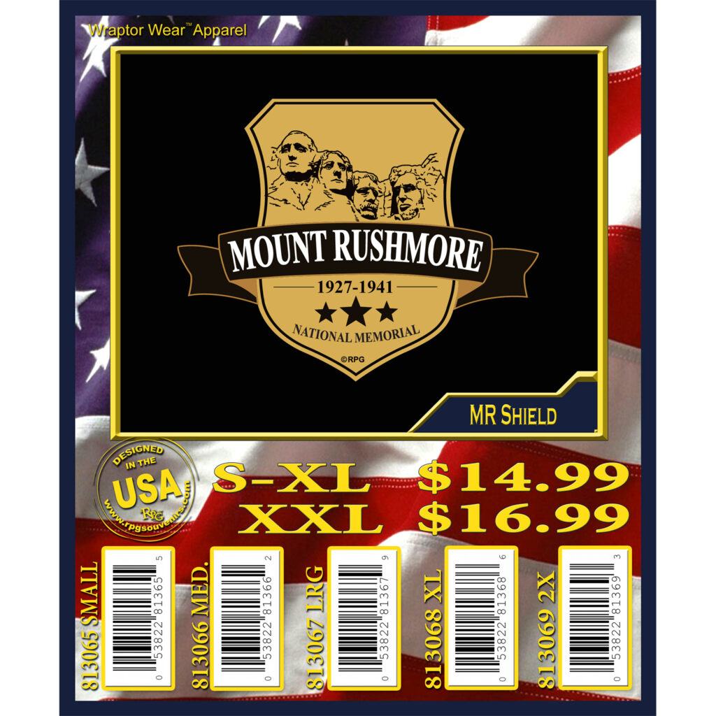 MOUNT RUSHMORE SHIELD T-SHIRT