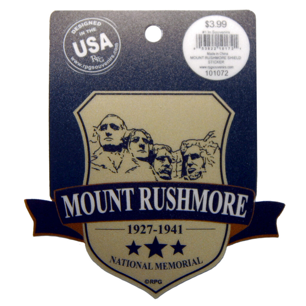 Mount Rushmore Shield Sticker