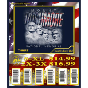 MOUNT RUSHMORE RED WHITE AND BLUE T-SHIRT