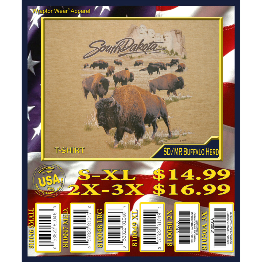 SOUTH DAKOTA MOUNT RUSHMORE BUFFALO HERD T-SHIRT