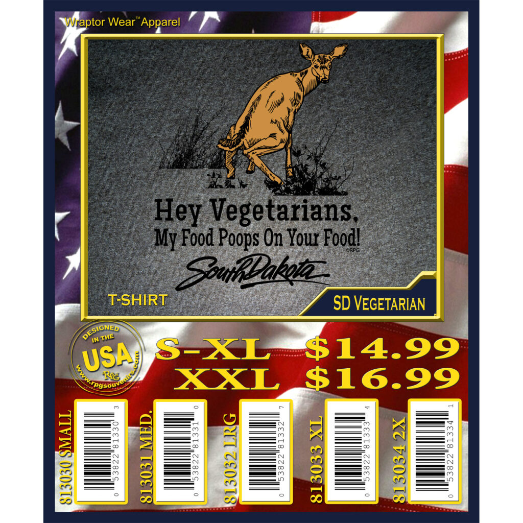 SOUTH DAKOTA VEGETARIAN T-SHIRT