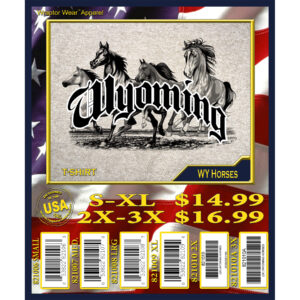 WYOMING HORSES T-SHIRT