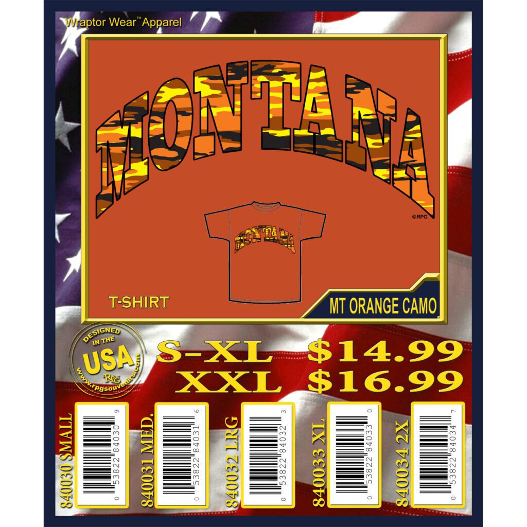 MONTANA ORANGE CAMO T-SHIRT