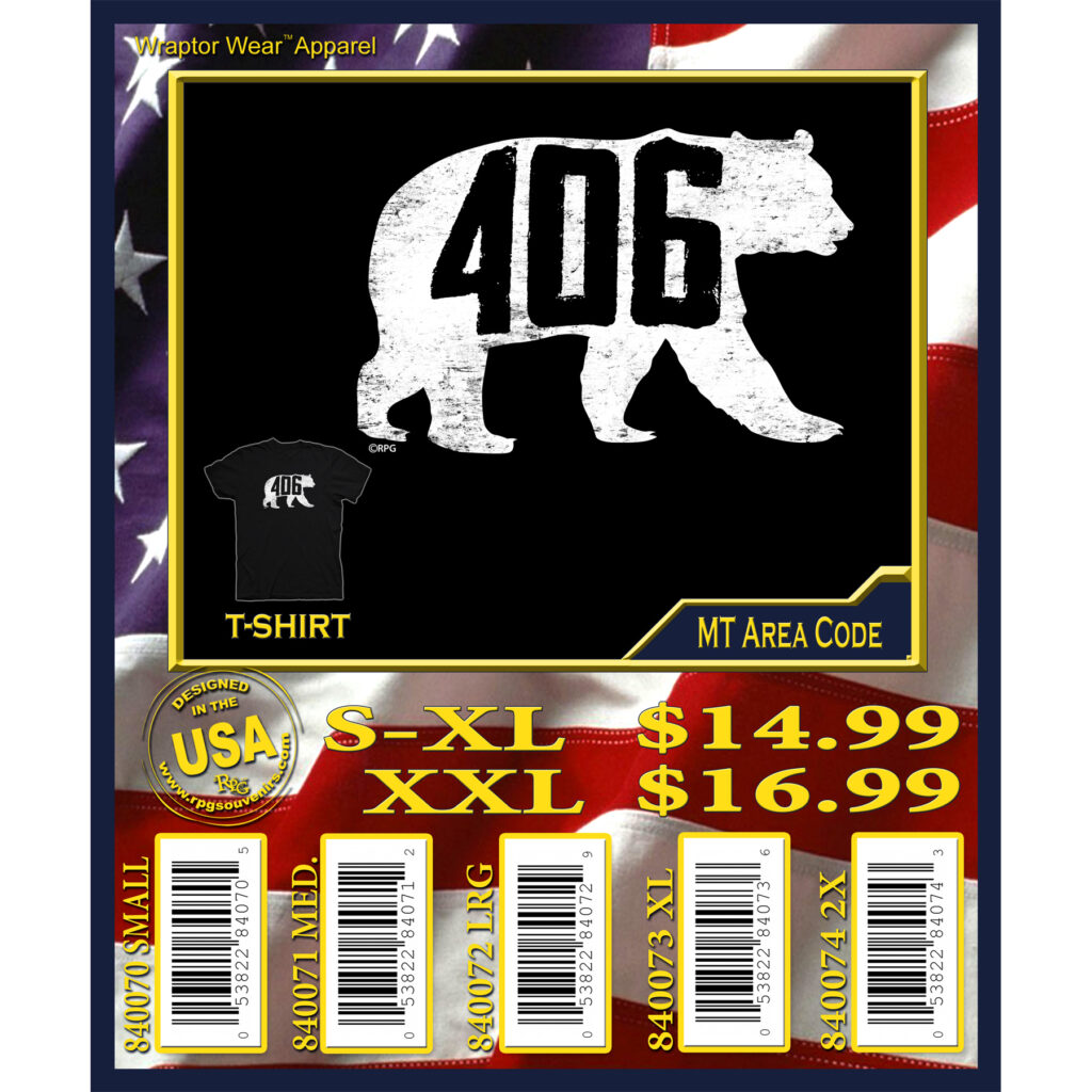 MONTANA AREA CODE T-SHIRT