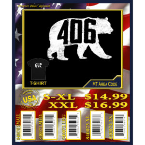 MONTANA AREA CODE T-SHIRT