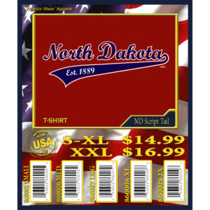 NORTH DAKOTA SCRIPT TAIL T-SHIRT