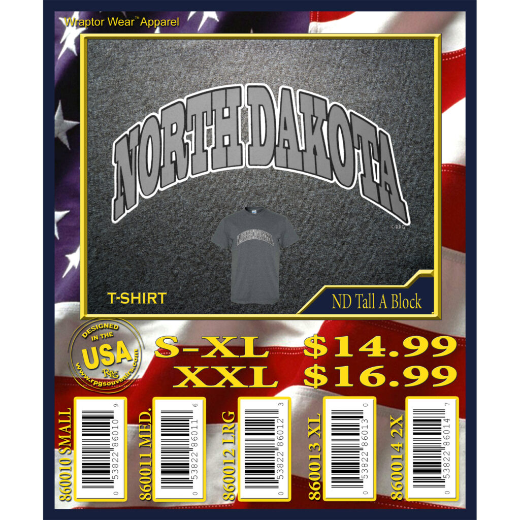 NORTH DAKOTA TALL A BLOCK T-SHIRT
