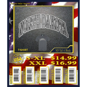 NORTH DAKOTA TALL A BLOCK T-SHIRT