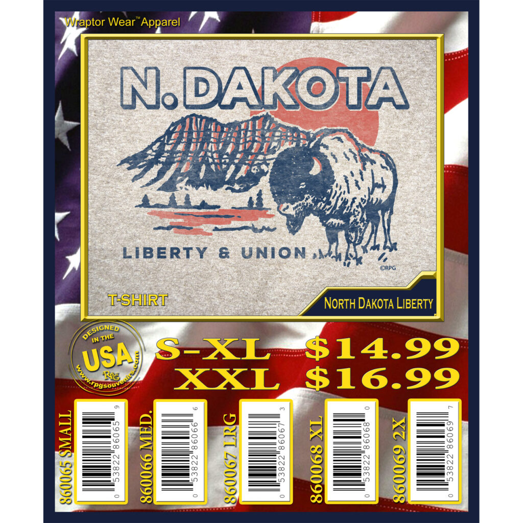 NORTH DAKOTA LIBERTY AND UNION T-SHIRT