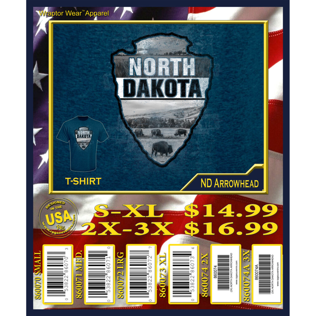 NORTH DAKOTA ARROWHEAD T-SHIRT