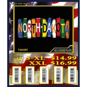 NORTH DAKOTA LICENSE PLATE T-SHIRT