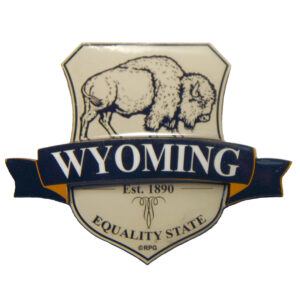 WYOMING JUMBO SHIELD 2D EPOXY MAGNET