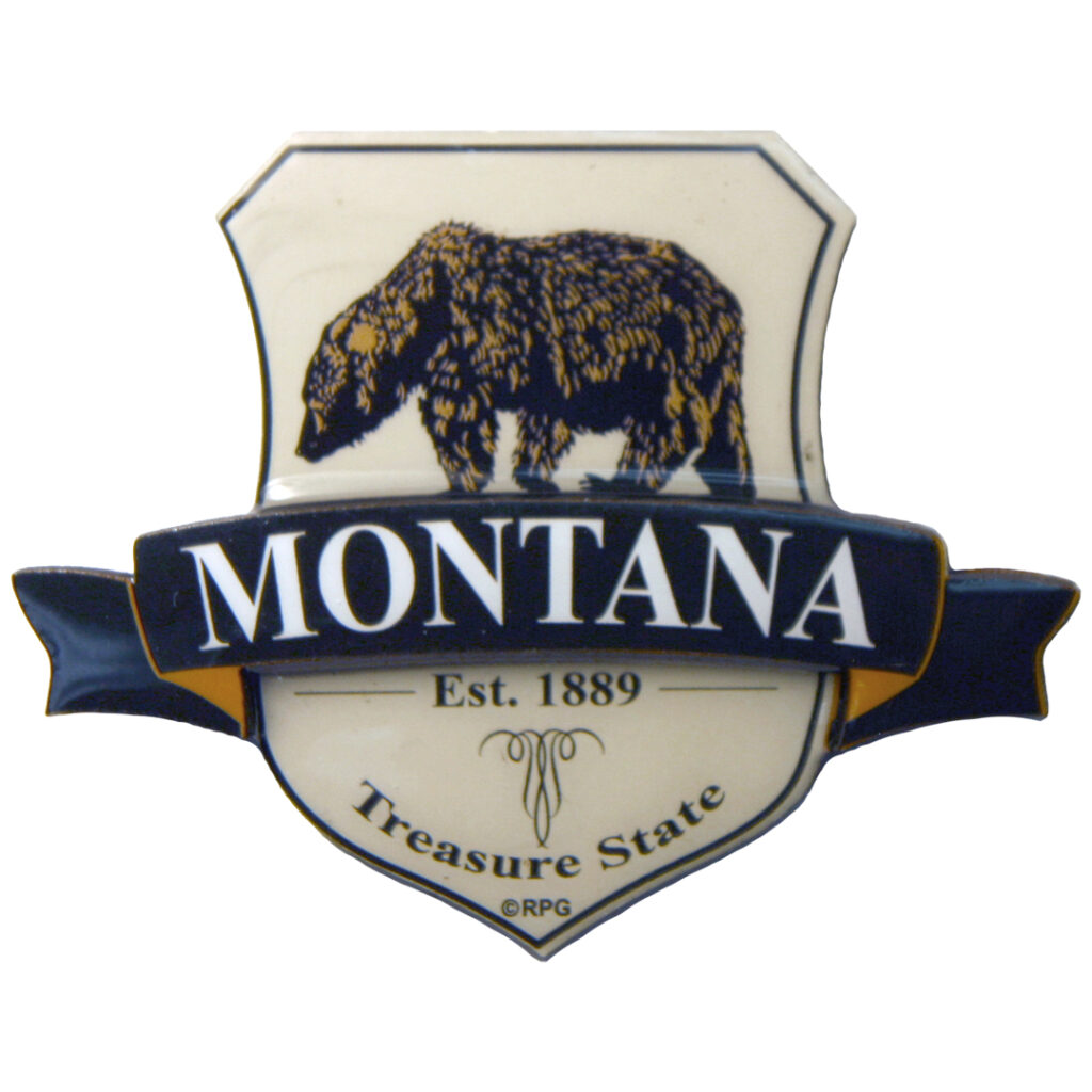 MONTANA JUMBO SHIELD 2D EPOXY MAGNET