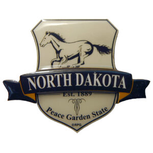NORTH DAKOTA JUMBO SHIELD 2D EPOXY MAGNET