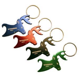 WYOMING DEER BOTTLE OPENER KEYCHAIN