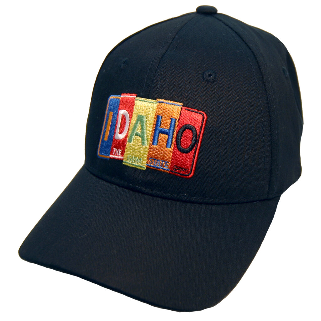 Idaho Black License Plate Hat
