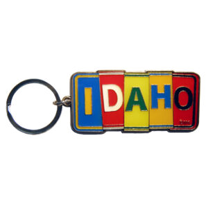 Idaho Metal License Plate Keychain