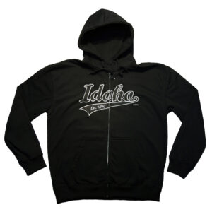 Idaho Black Applique Zip Hoody
