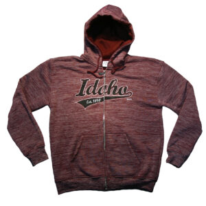 Idaho Heathered Maroon Polyester Zip Hoody