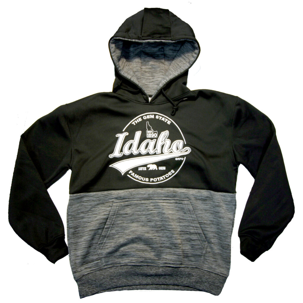Idaho Charcoal/Black Pullover Hoody