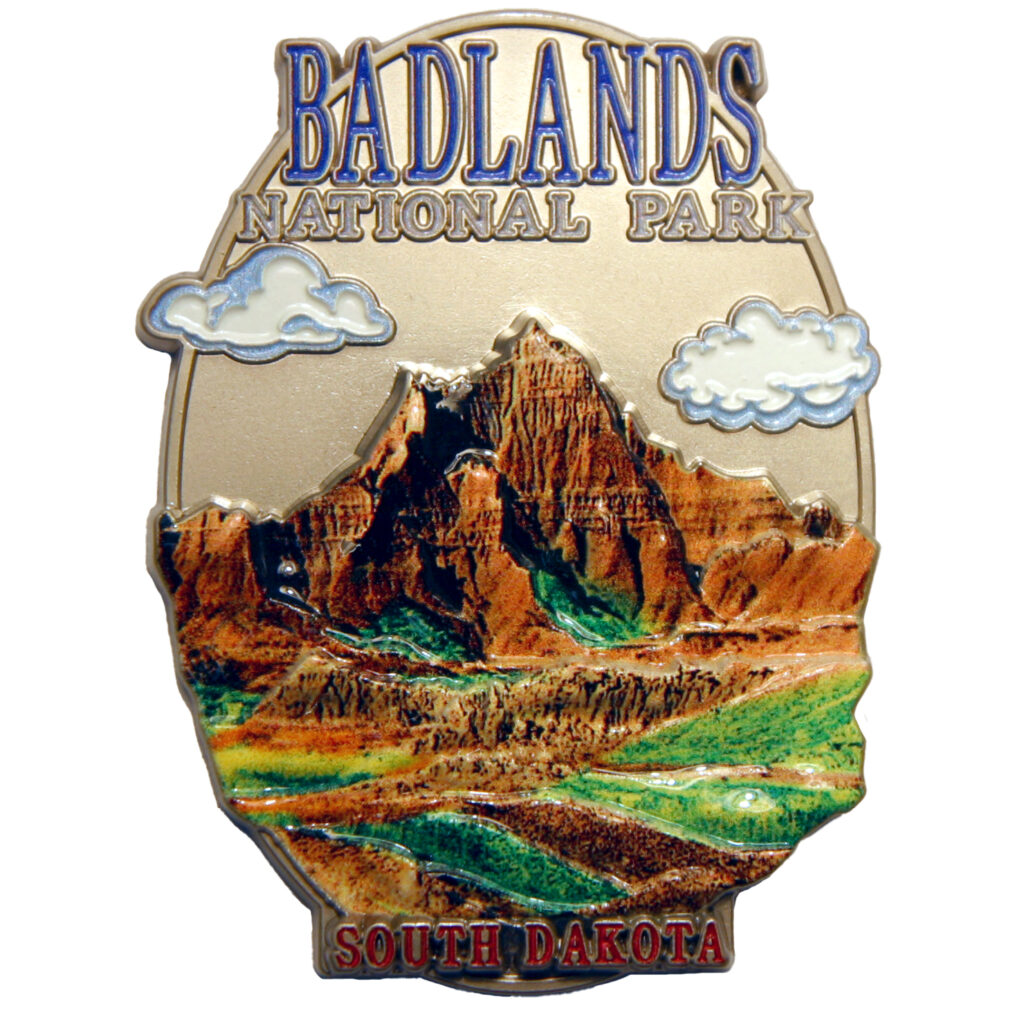 Badlands Painted Pewter Magnet