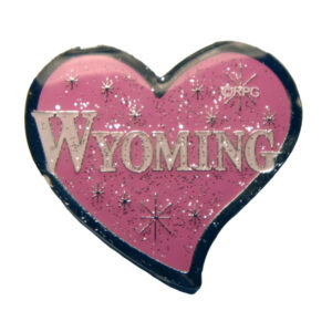 WYOMING BLING HEART MAGNET