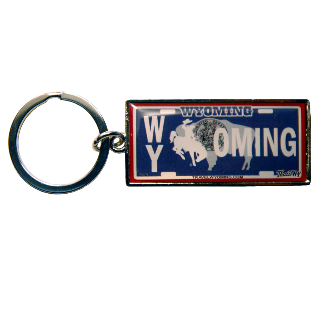 WYOMING LICENSE PLATE KEYCHAIN