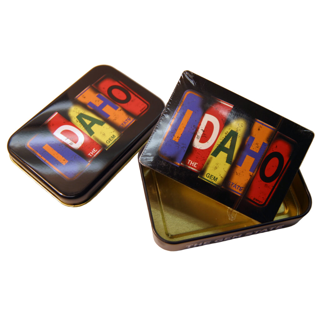 Idaho Metal Box Playing Cards