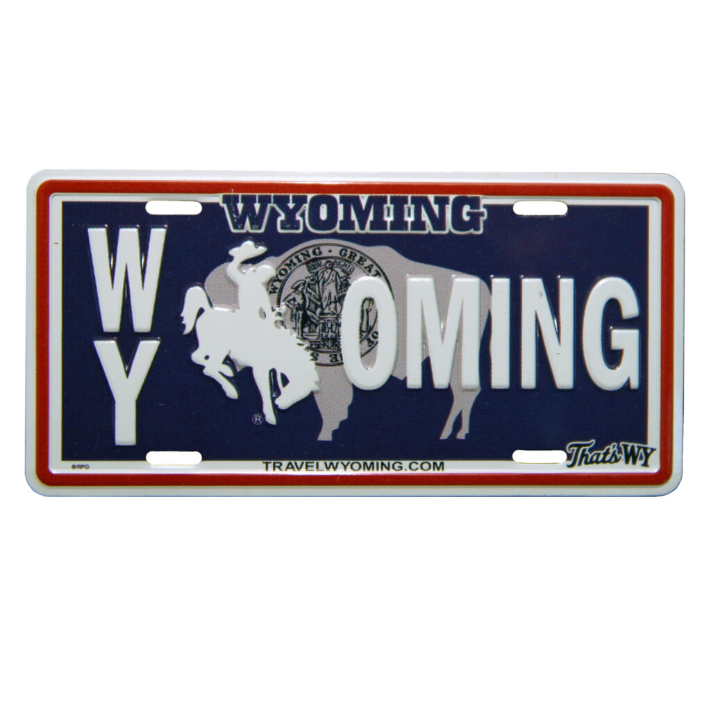 WYOMING LICENSE PLATE MAGNET