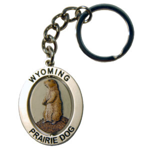 WYOMING PRAIRIE DOG POLY SPINNER KEYCHAIN