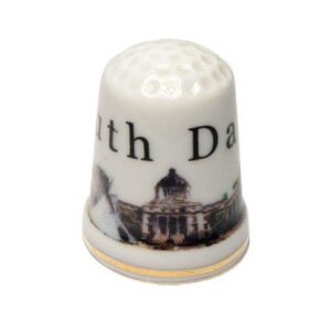 SOUTH DAKOTA CITY CERAMIC THIMBLE