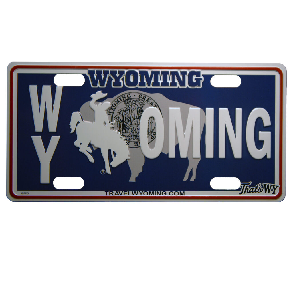 WYOMING SMALL LICENSE PLATE