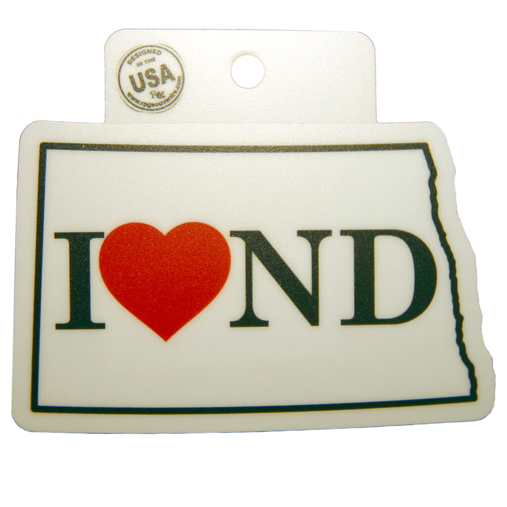 NORTH DAKOTA STATE SHAPE STICKER