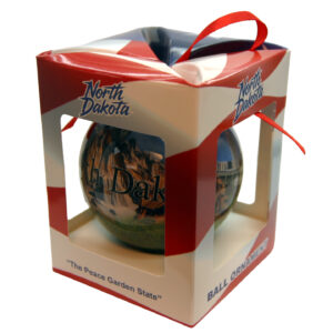 North Dakota Round Ornament