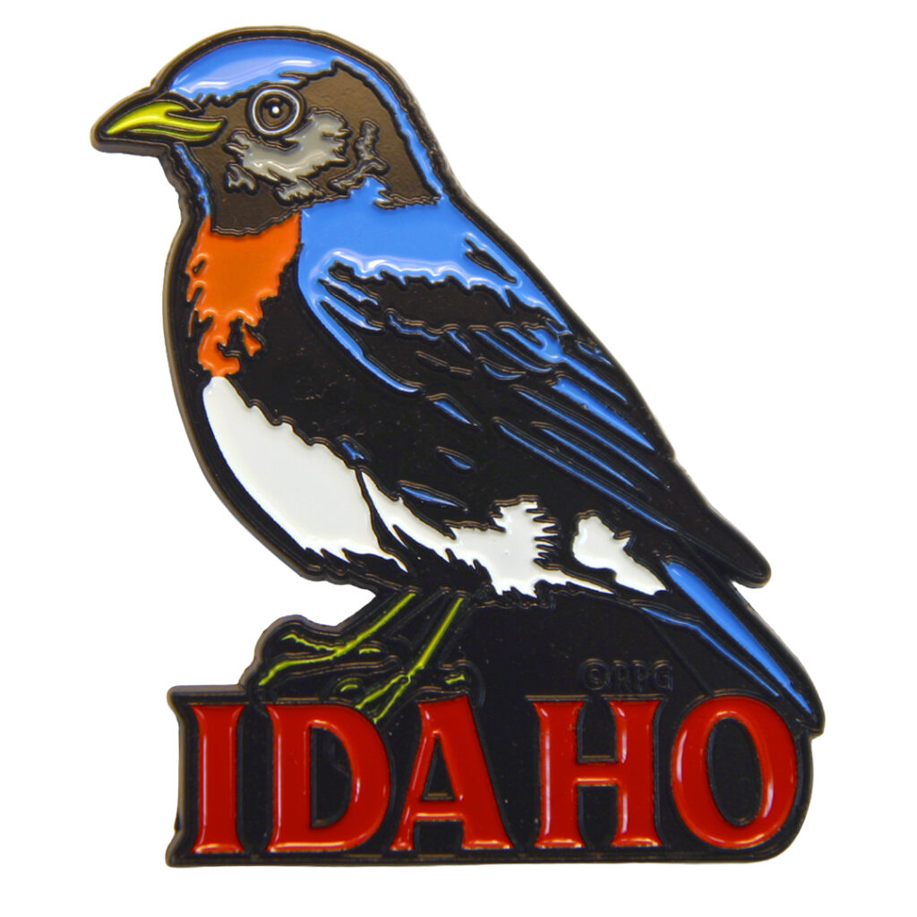 Idaho Bluebird Metal Magnet
