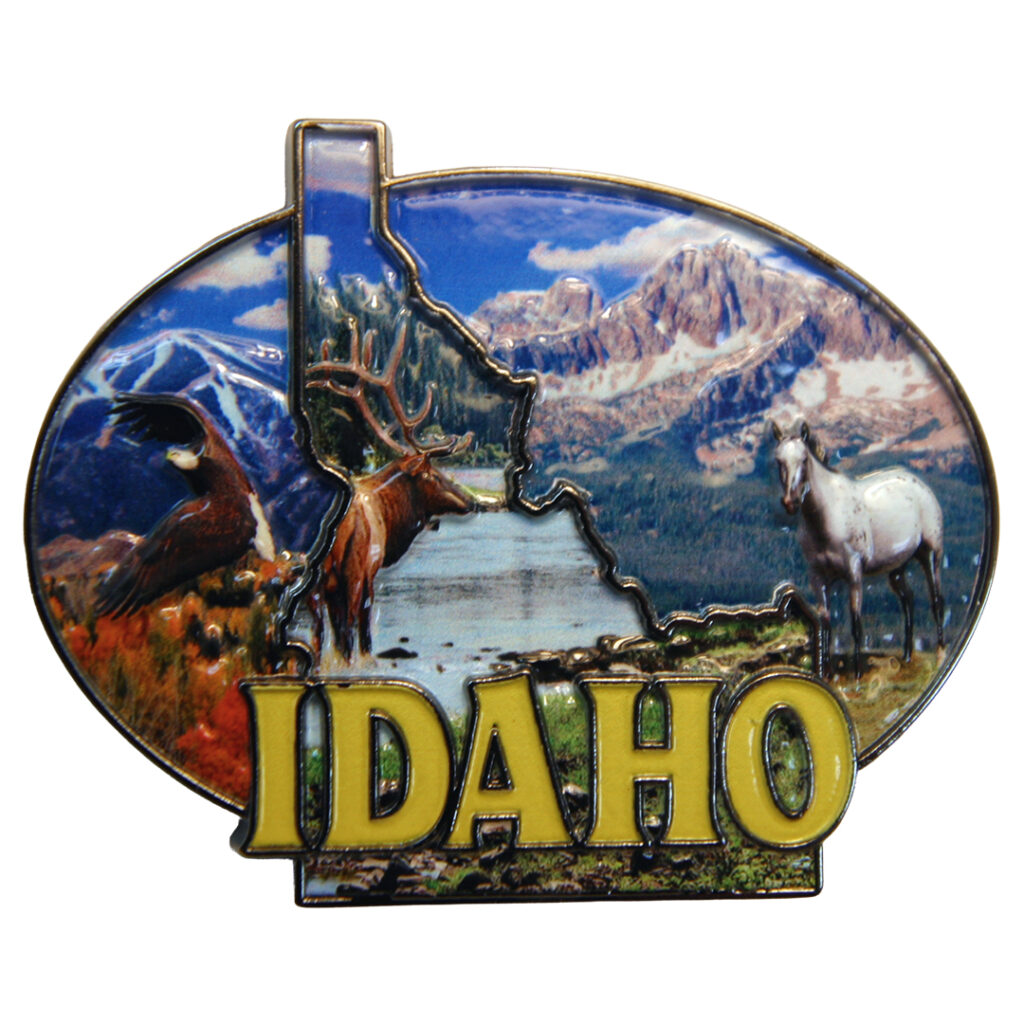 Idaho Painted Pewter Magnet