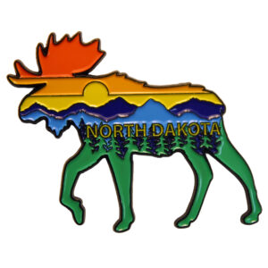 North Dakota Moose Scenic Magnet