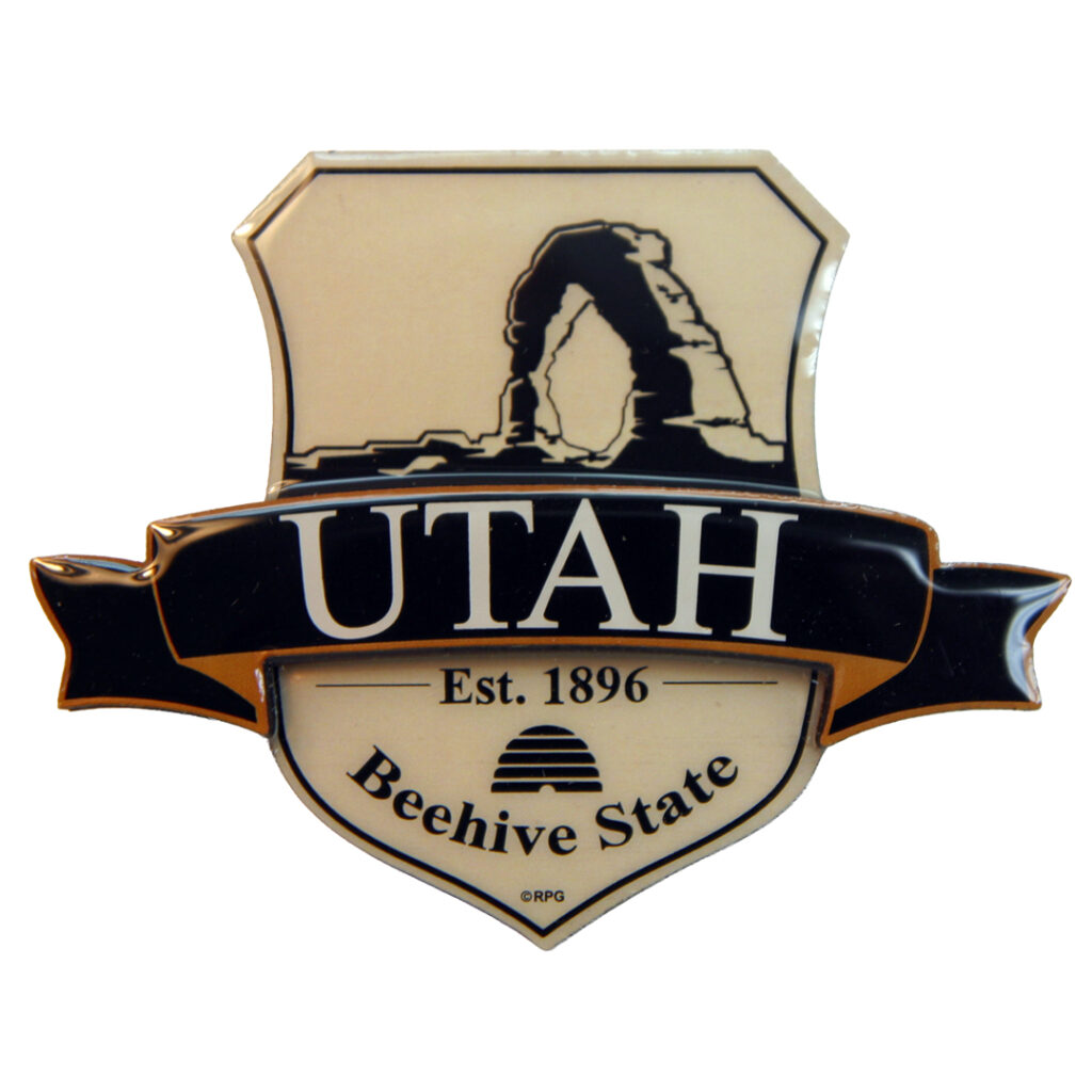 Utah Shield 2D Epoxy Magnet