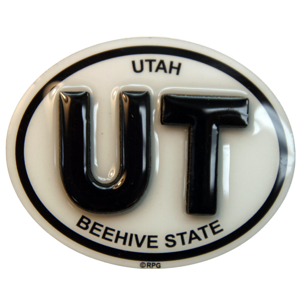 Utah Oval 2D Epoxy Magnet